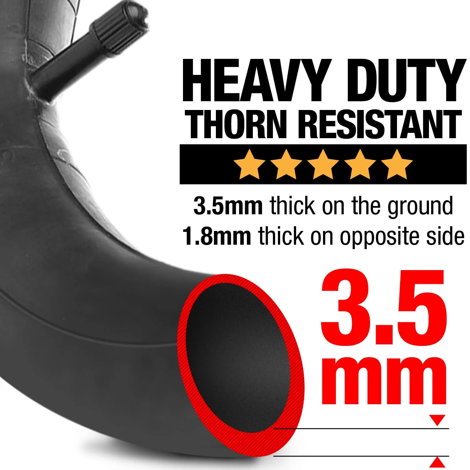 16 x 1.75 Stroller Tire HEAVY DUTY Thorn Resistant Inner Tube for All BOB Revolution Strollers, Sport Utility, Ironman & Alterrain [2-Pack] The Best BOB Stroller Tire Replacement by Steerling Tire Co.