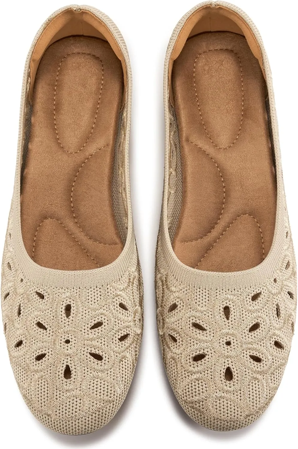 Ablanczoom Ballet Flats Shoes for Women: Round Toe Slip on Summer Comfortable Dress Shoes for Work Casual Wedding