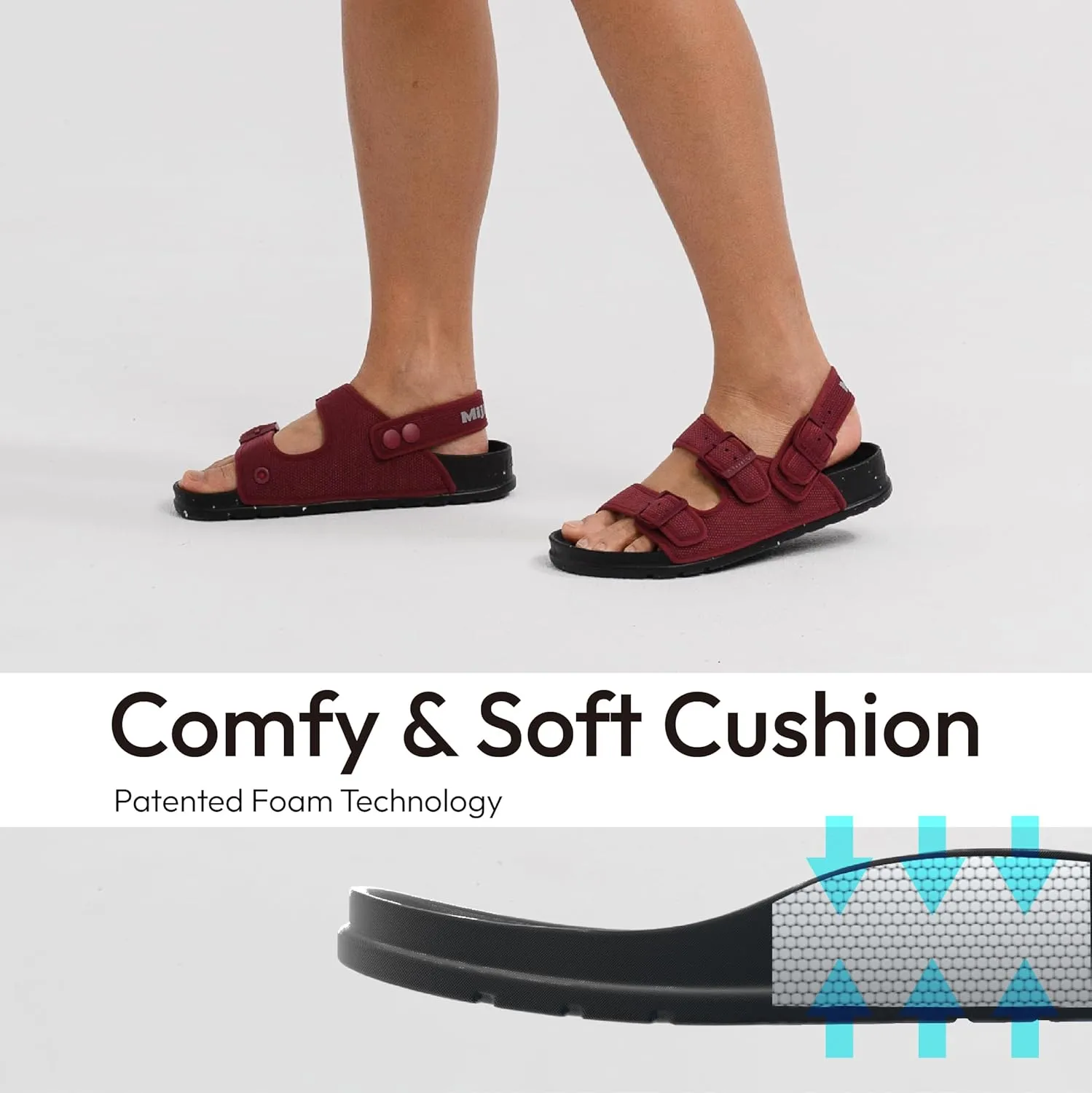 AIR 4-in-1 Sandals Soft Footbed Lightweight Recovery Arch Support Sustainable Travel pro (Unisex)