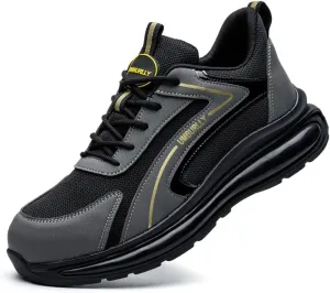 Asiman Steel Toe Shoes for Men Indestructible Work Shoes Lightweight Steel Toe Sneakers for Women Non Slip Breathable Safety Shoes Puncture Proof Composite Toe Shoes
