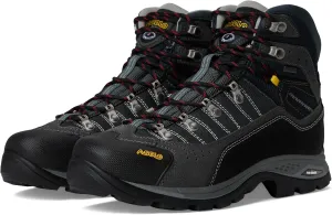 ASOLO Men's DRIFTER I EVO GV Water-Resistant mm 1.6-1.8 mm Suede Cordura Breathable Cushioned Hiking Boots | Rubber Cap, Graphite/Gunmetal, 12