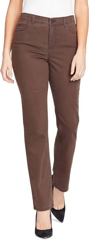 Bandolino Women's Mandie Signature Fit High Rise Straight Leg Jean, Hot Espresso-DS2, 6