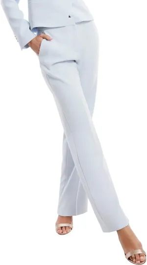 BCBGMAXAZRIA Women's Straight Leg Pant Crease Functional Pockets Trouser