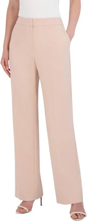 BCBGMAXAZRIA Women's Straight Leg Pant Crease Functional Pockets Trouser