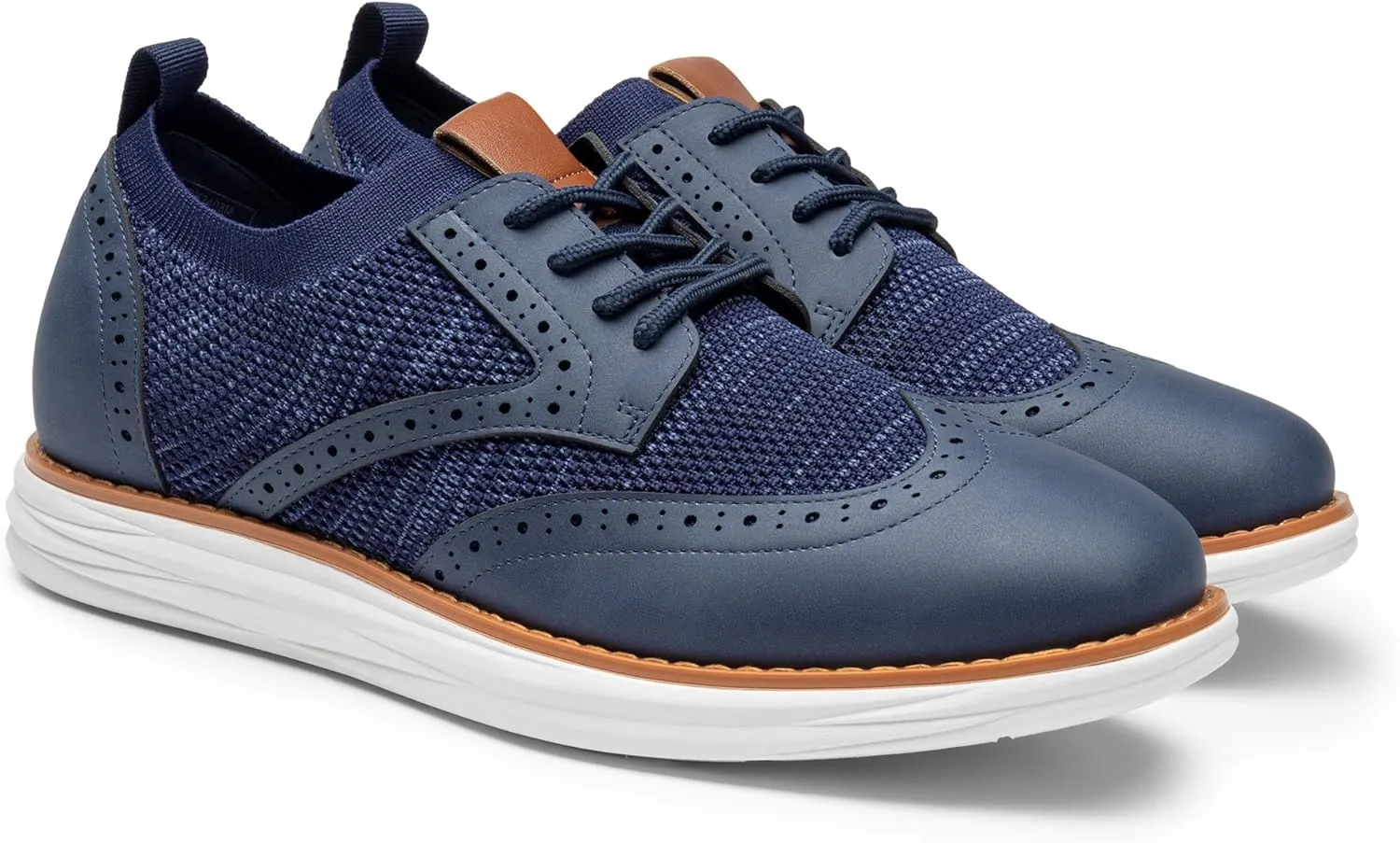 Bruno Marc Men's KnitFlex Craft Mesh Oxfords Sneakers Casual Dress Lace-Up Lightweight Walking Shoes