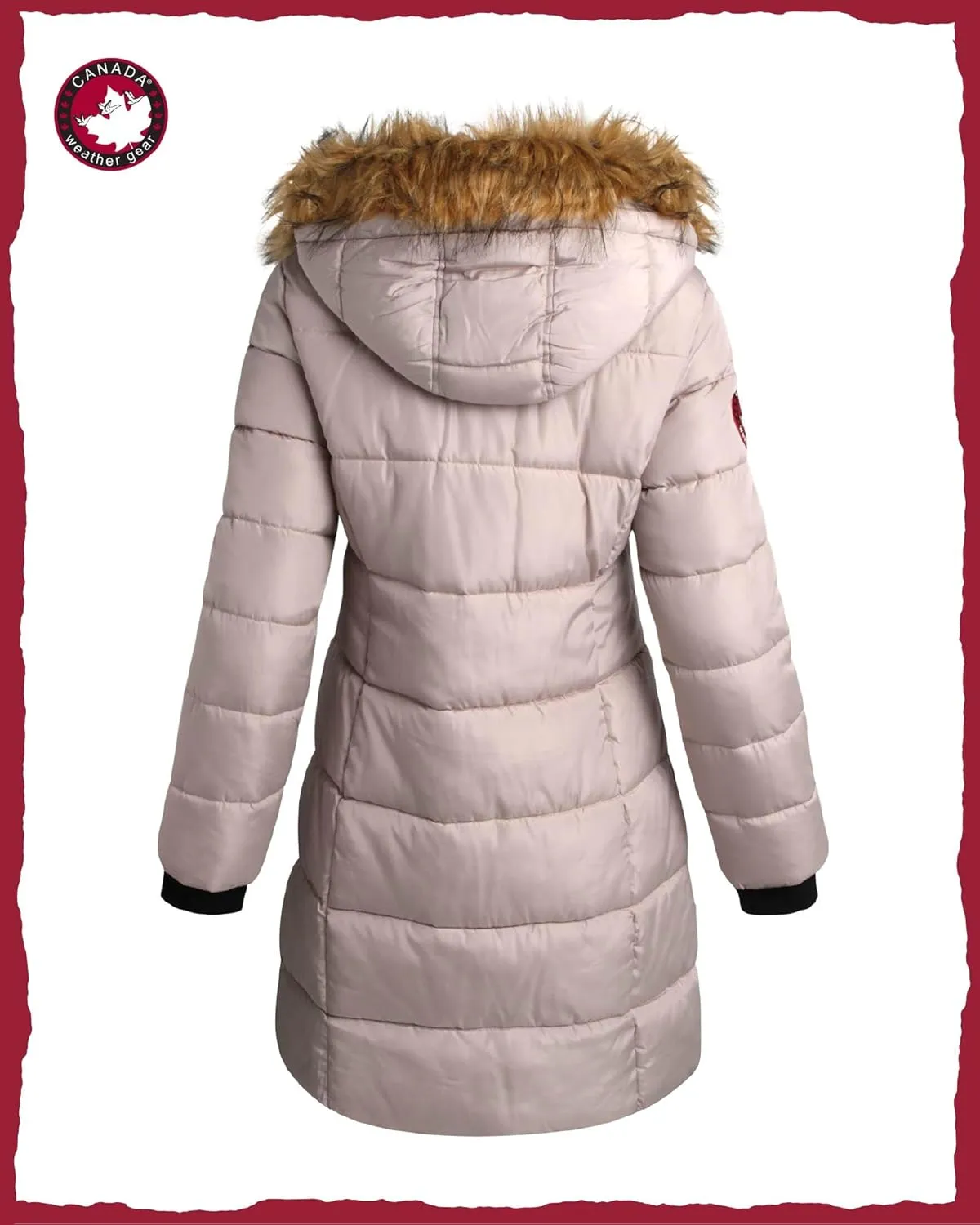 CANADA WEATHER GEAR Women's Winter Jacket - Heavyweight Long Length Bubble Puffer Parka (S-3X)