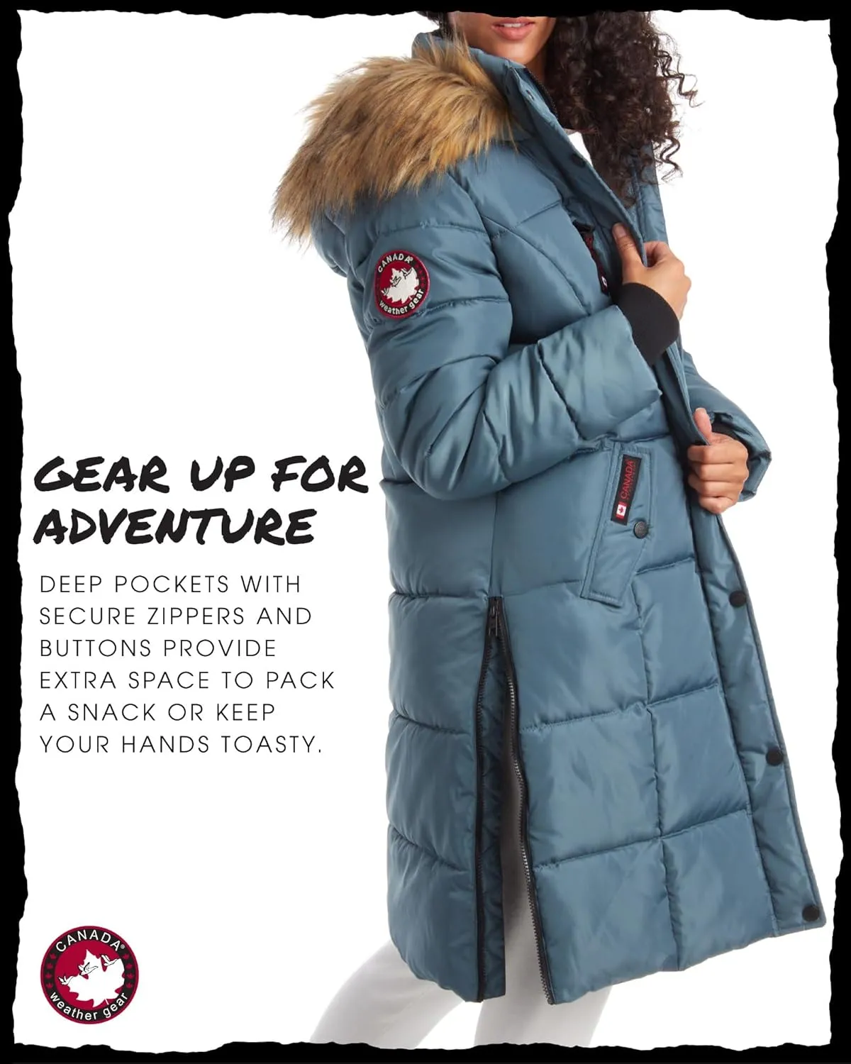 CANADA WEATHER GEAR Women's Winter Jacket - Heavyweight Long Length Bubble Puffer Parka (S-3X)