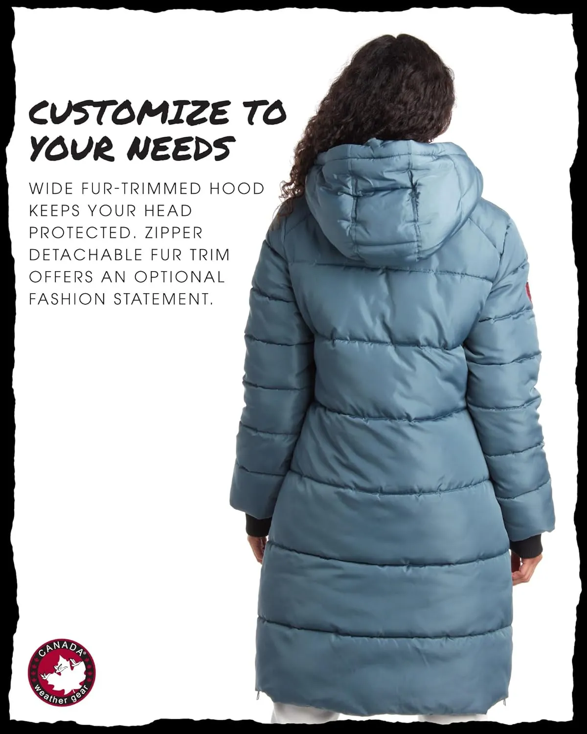 CANADA WEATHER GEAR Women's Winter Jacket - Heavyweight Long Length Bubble Puffer Parka (S-3X)