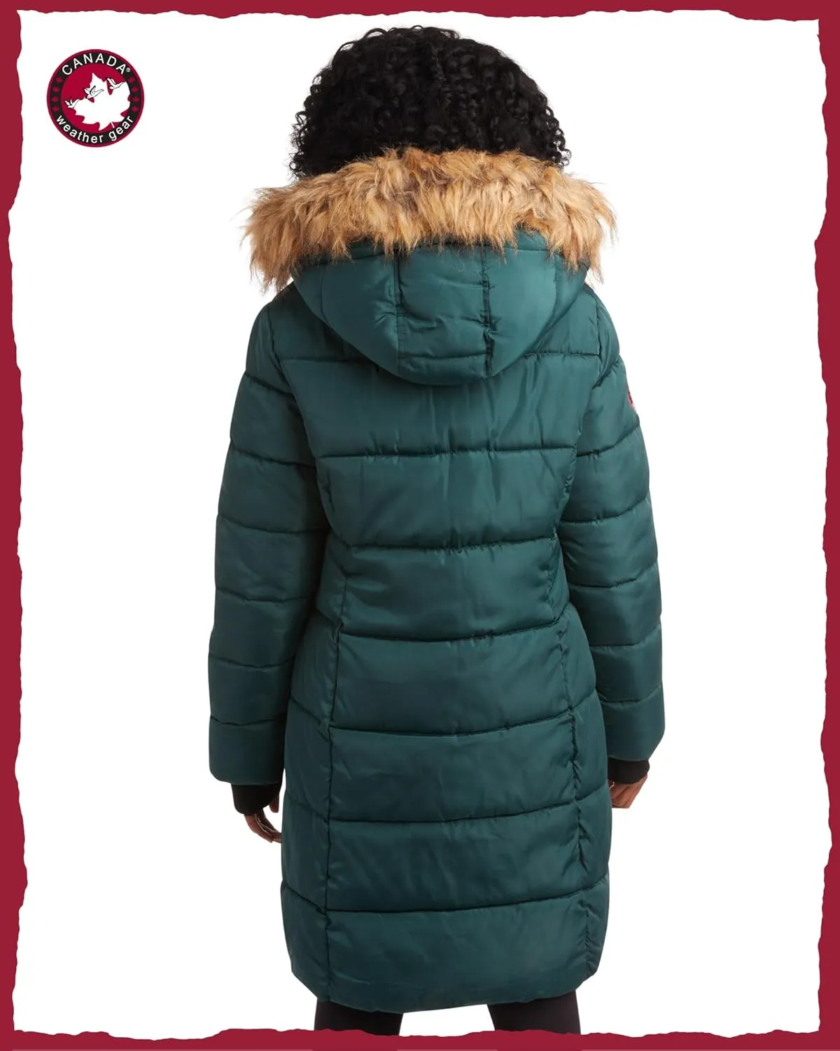CANADA WEATHER GEAR Women's Winter Jacket - Heavyweight Long Length Bubble Puffer Parka (S-3X)