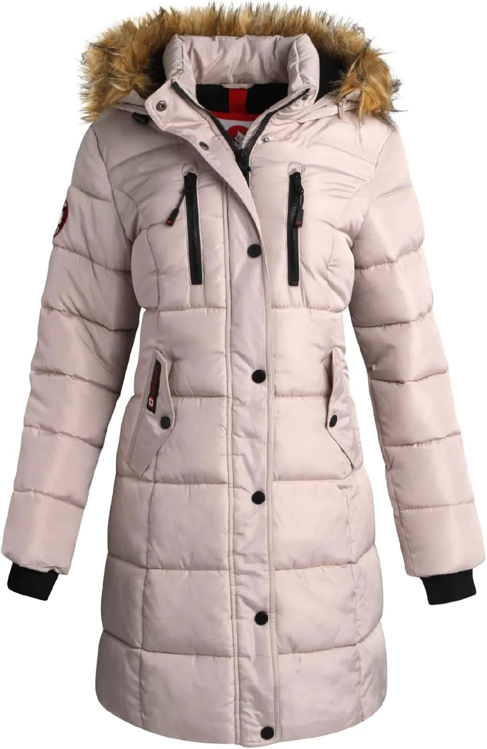 CANADA WEATHER GEAR Women's Winter Jacket - Heavyweight Long Length Bubble Puffer Parka (S-3X)