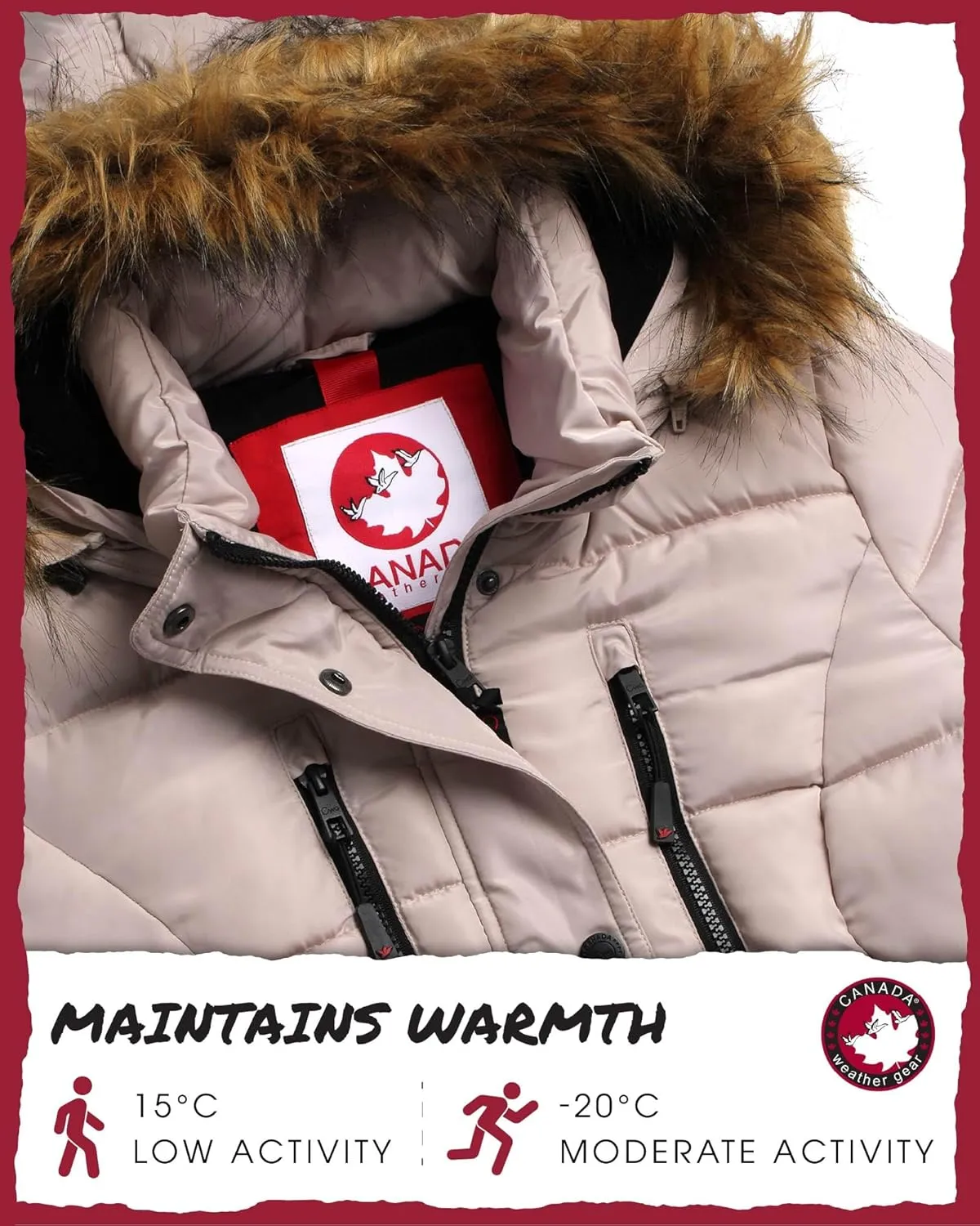 CANADA WEATHER GEAR Women's Winter Jacket - Heavyweight Long Length Bubble Puffer Parka (S-3X)