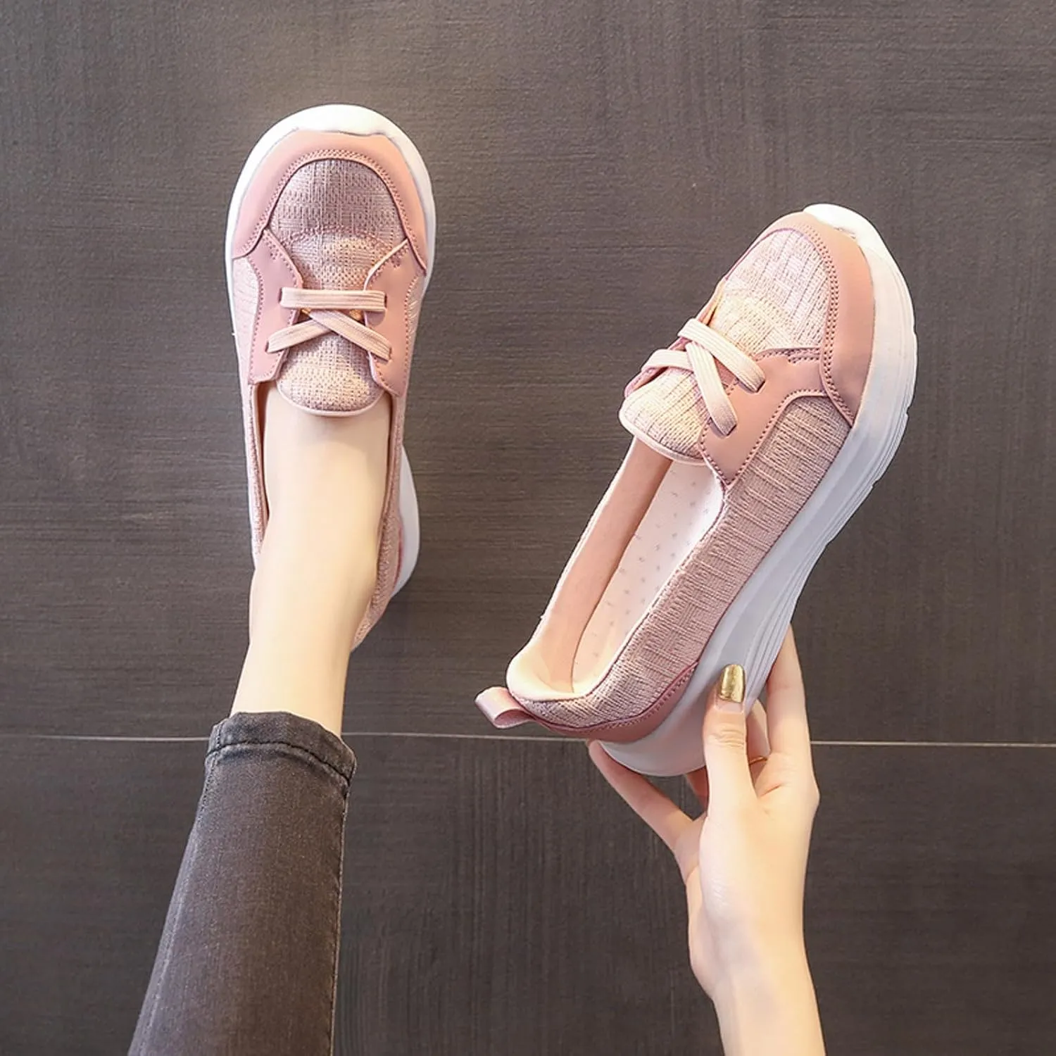 Cathalem Summer Shoes for Women on The Go 2024 Comfort Loafers Flats Wide Width Fit Walking Slip-Ins Sneakers Boat Shoes