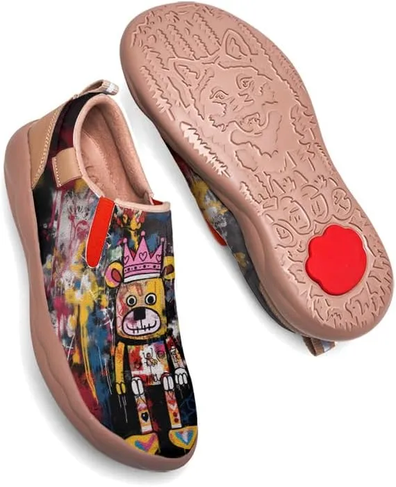 Comfortable Travel Shoes for Mens Loafers Slip-on Shoes Graffiti Art Painted Casual Walking Lightweight Sneakers