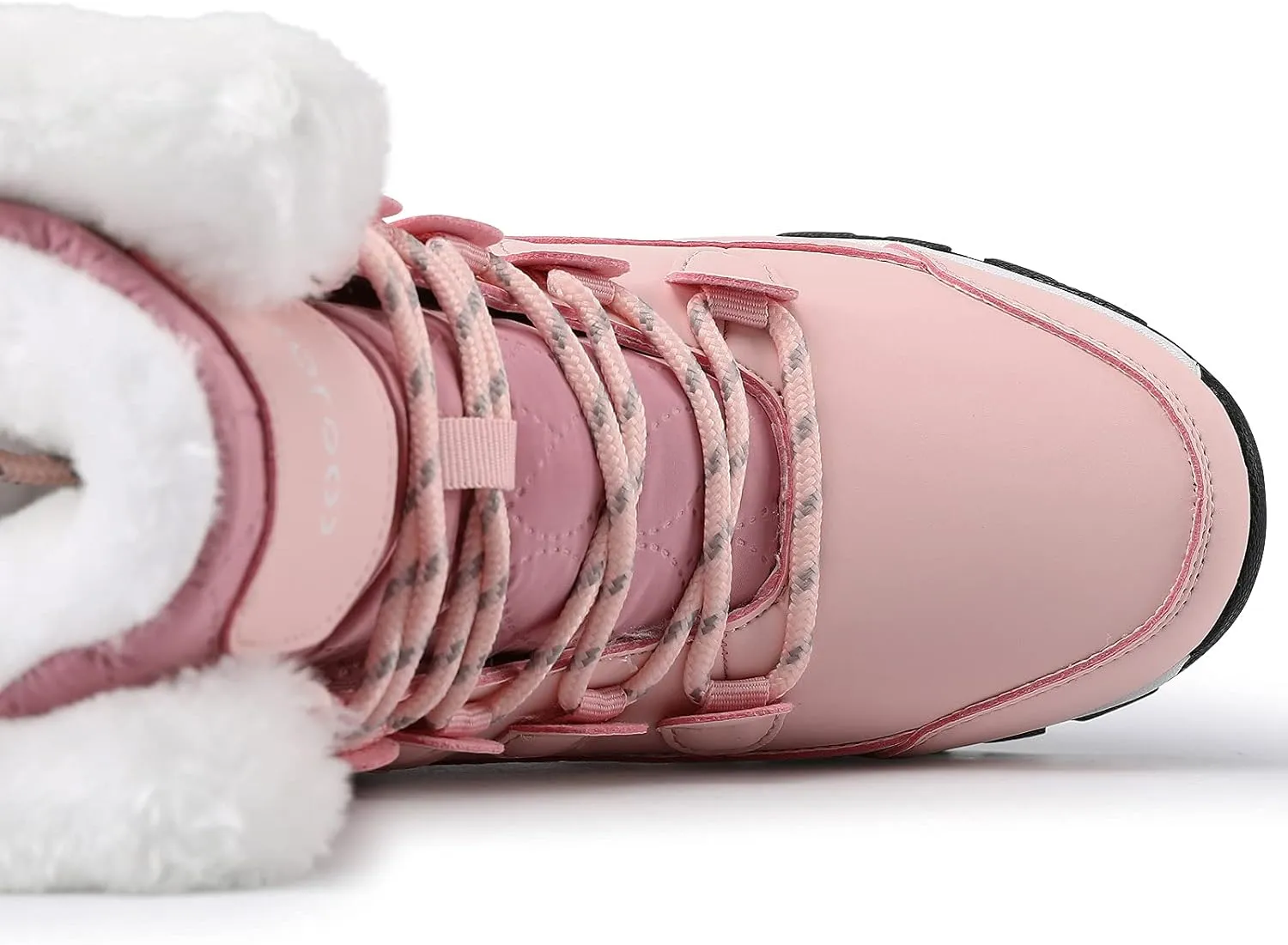 COOJOY Womens Winter Snow Boots Waterproof Shoes Walking Comfortable Hiking Tennis Booties Furry Mid Calf Warm Lightweight