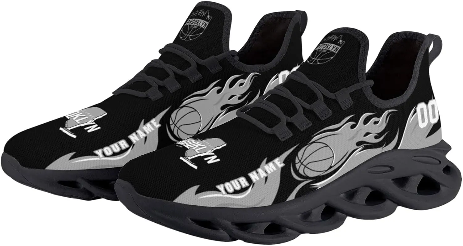 Custom Basketball Flex Control Sneakers Personalized Fan Men's Breathable Name Number Gift Workout Athletic Gym Slip-on Shoes