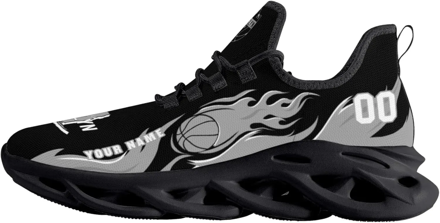 Custom Basketball Flex Control Sneakers Personalized Fan Men's Breathable Name Number Gift Workout Athletic Gym Slip-on Shoes