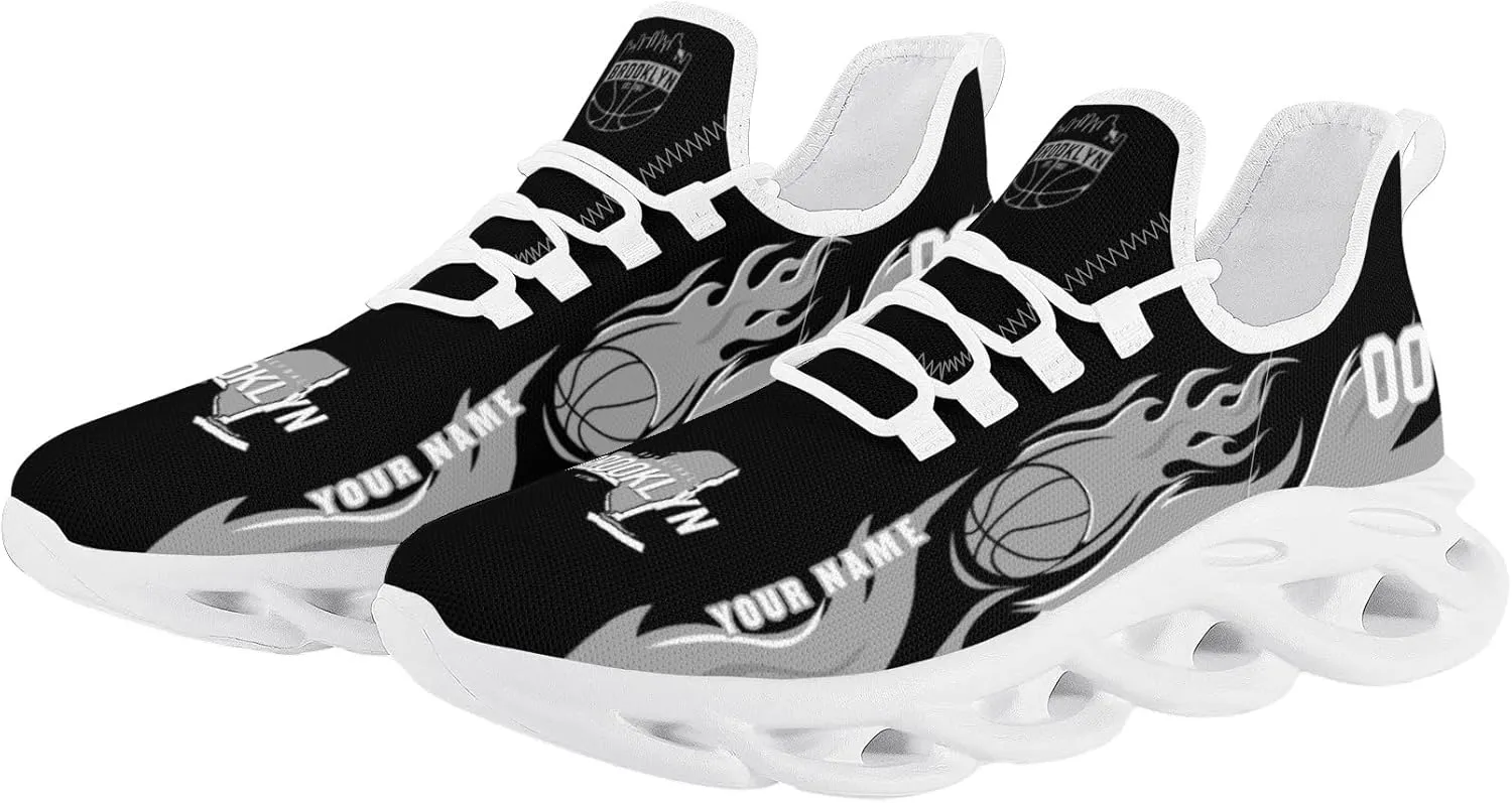 Custom Basketball Flex Control Sneakers Personalized Fan Men's Breathable Name Number Gift Workout Athletic Gym Slip-on Shoes