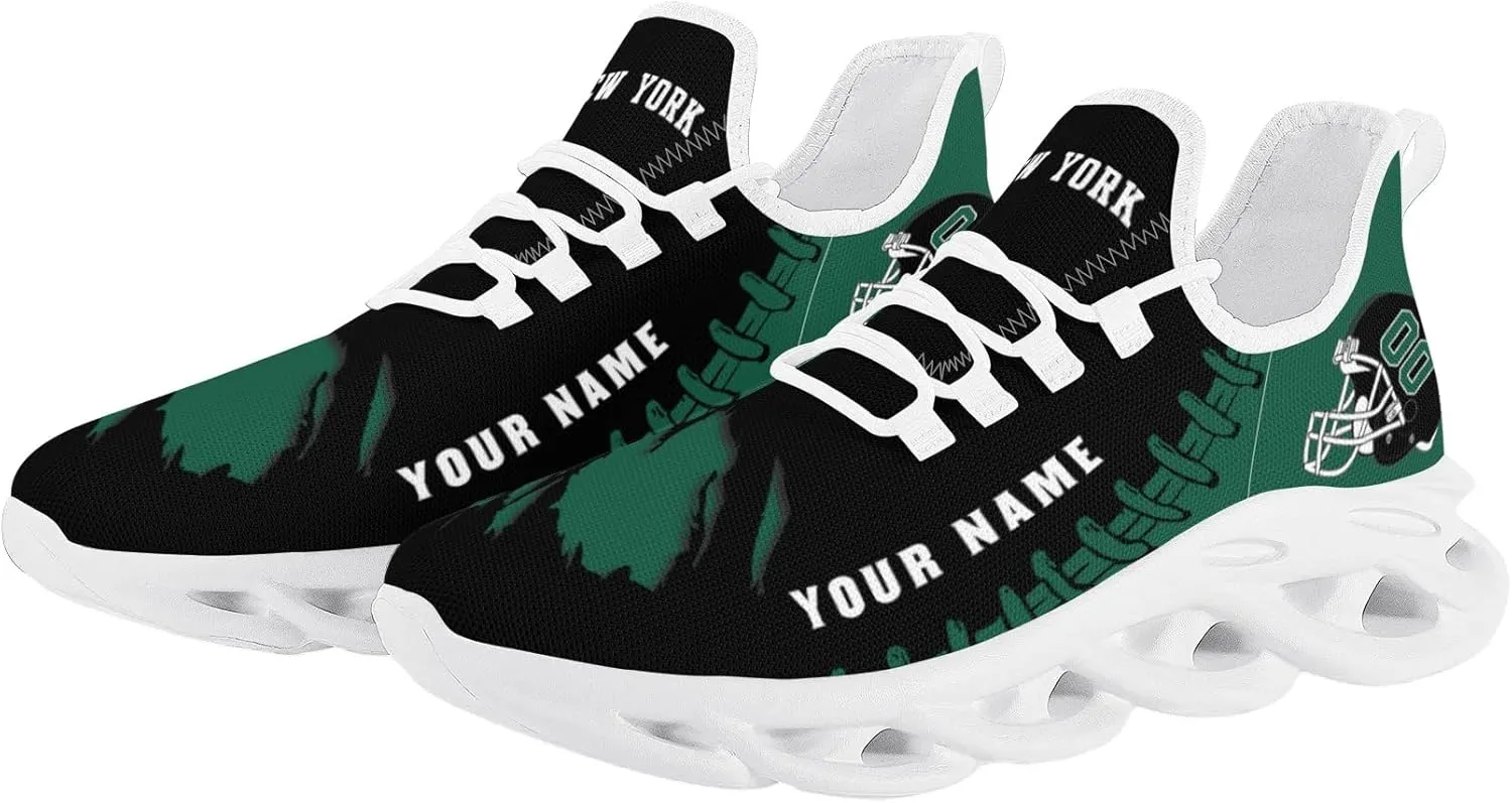 Custom Football Flex Control Sneakers Personalized Fans Men's Breathable Name Number Gifts Workout Athletic Gym Slip-on Shoes
