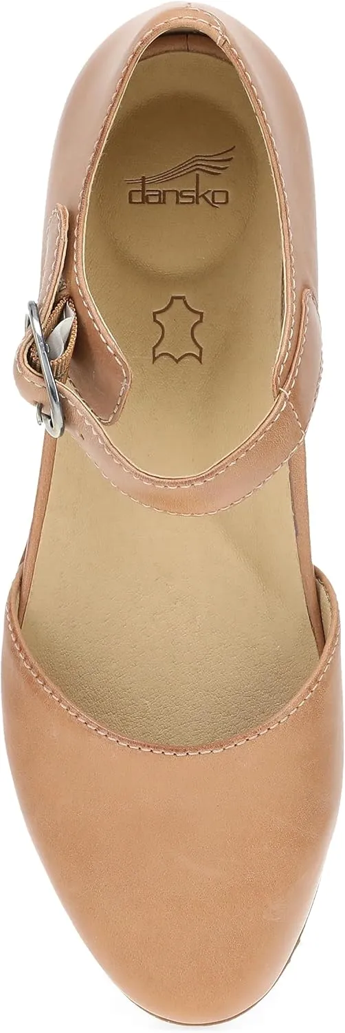 Dansko Liv D'Orsay Mary Jane Flats for Women - Arch Support, Soft Leather, Adjustable Buckle, All-Day Comfort, Quality Construction