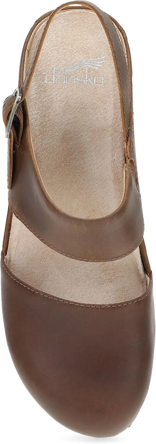 Dansko Lucia Closed-Toe Sandals for Women - Linings from Recycled Materials and Leather for Breathability- Lightweight Rubber Outsole for Long-Lasting Wear