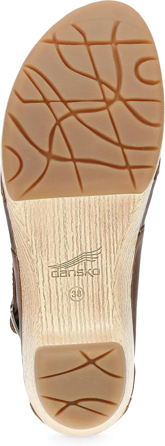 Dansko Lucia Closed-Toe Sandals for Women - Linings from Recycled Materials and Leather for Breathability- Lightweight Rubber Outsole for Long-Lasting Wear