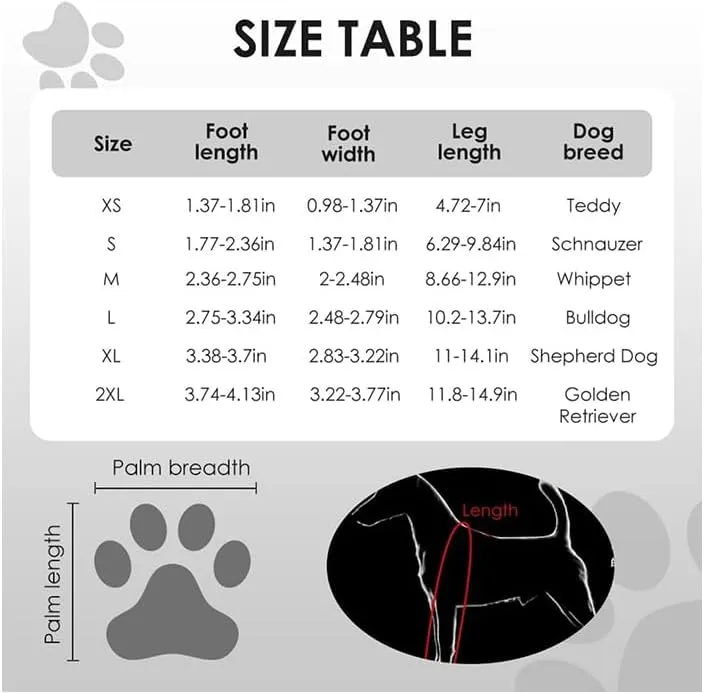 Dog Suspender Booties, 2025 New Waterproof Adjustable Dog Paw Leggings, Anti-Slip Boots for Dogs, Snow, Rain, Hiking, and Winter Protection, Paws Protector for Active Dogs