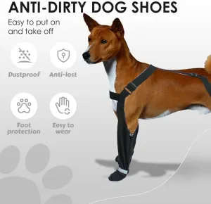 Dog Suspender Booties, 2025 New Waterproof Adjustable Dog Paw Leggings, Anti-Slip Boots for Dogs, Snow, Rain, Hiking, and Winter Protection, Paws Protector for Active Dogs