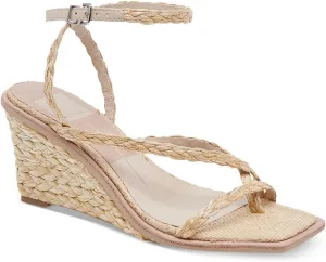 Dolce Vita Womens Gemini Leather Ankle Strap Wedge Sandals Tan 11 Medium (B,M)