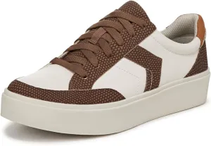 Dr. Scholl's Shoes Womens Madison Lace Sneaker Oxford Off White/Brown 7 M