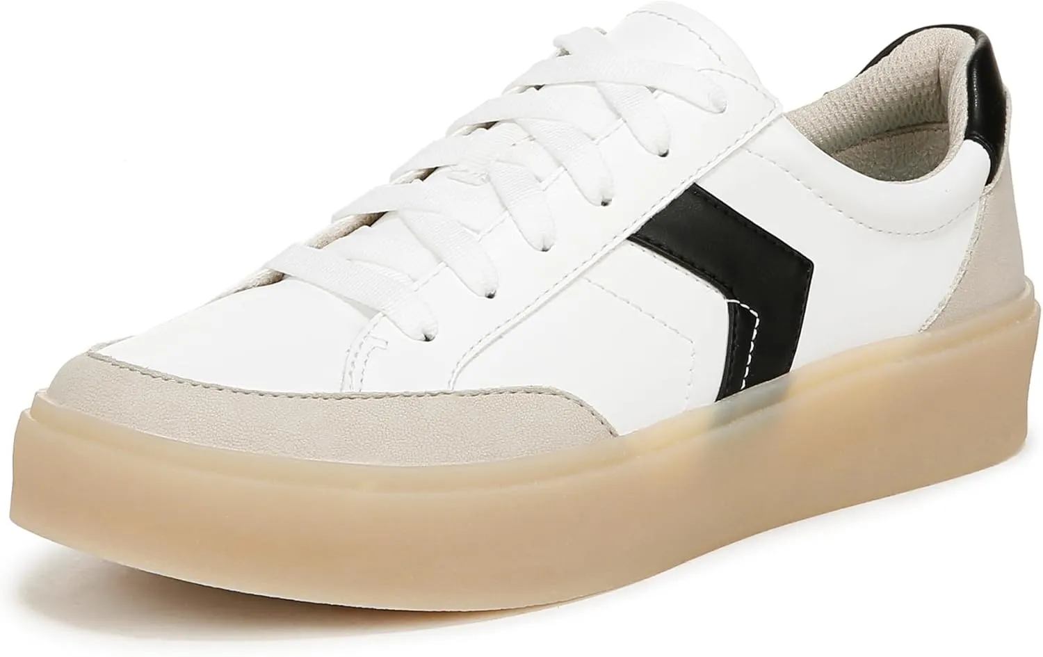 Dr. Scholl's Womens Madison Lace Sneaker White/Oyster Smooth 6.5 M