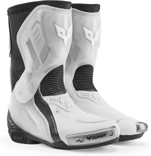 DUHAN Motocross Boots Anti Slip Racing Road Boots Motorcycle Riding Leather Boots with Dual-Axis System for Men Women