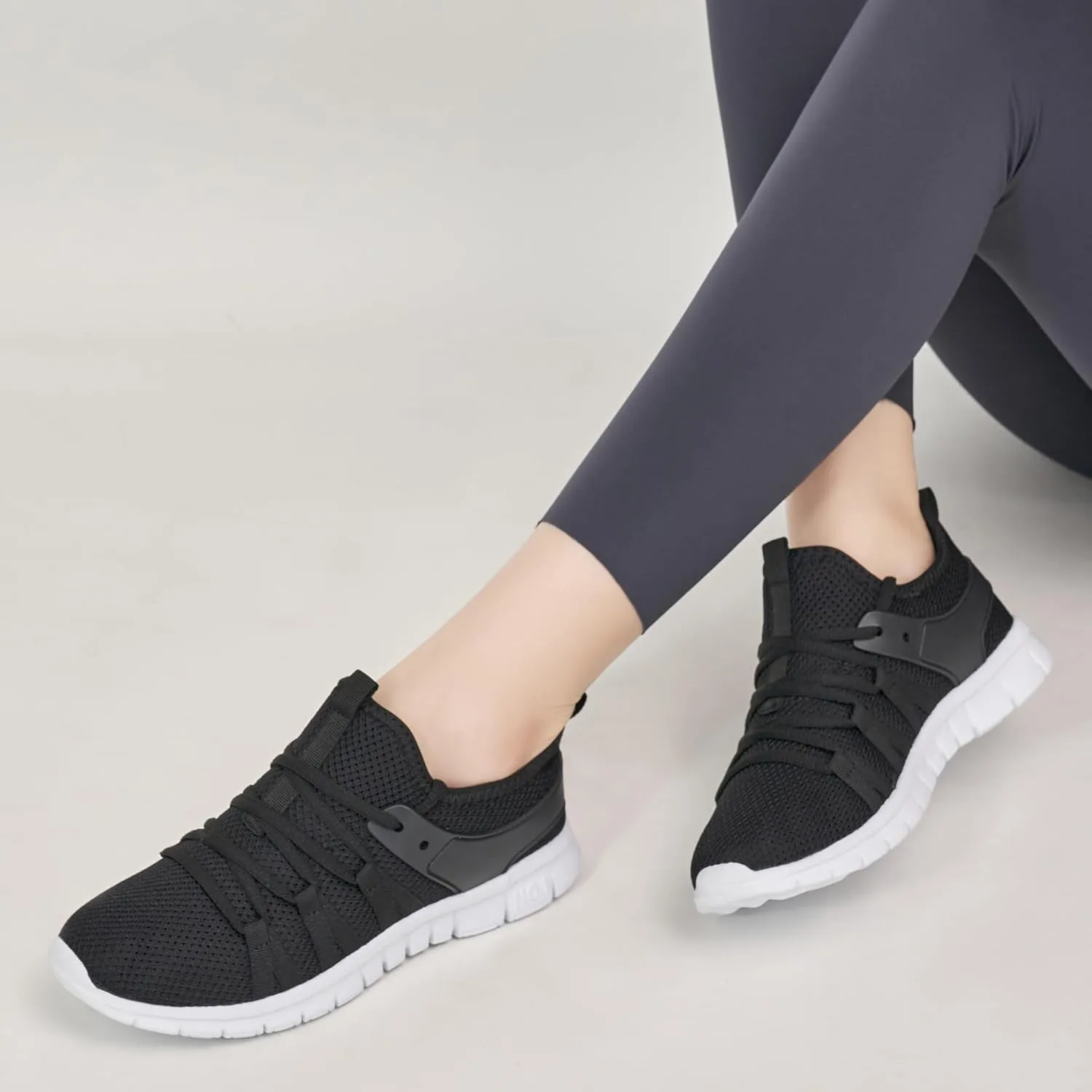 Ecetana Womens Sneakers Running Shoes Comfortable Lace Up Tennis Shoes Casual Breathable Mesh Fashion Sneakers for Walking