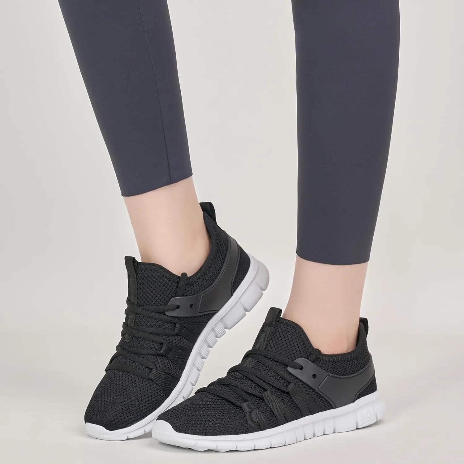 Ecetana Womens Sneakers Running Shoes Comfortable Lace Up Tennis Shoes Casual Breathable Mesh Fashion Sneakers for Walking