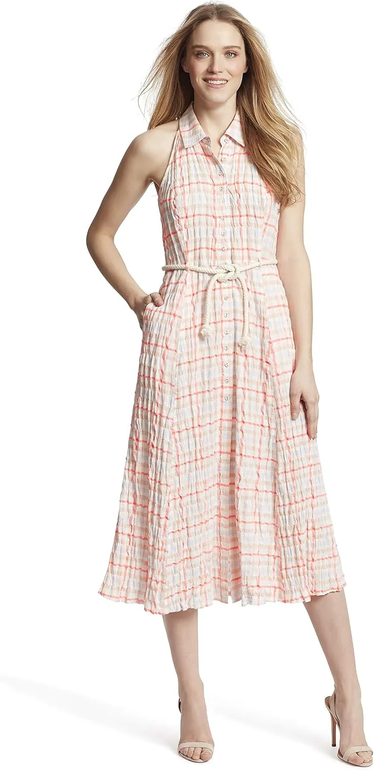 Ella Moss Women's Christina Tie Waist Halter Back Dress