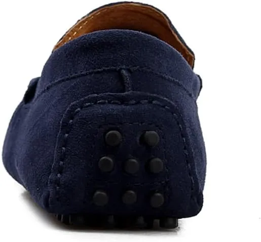 Fashion Mens Handmade Suede Leather Casual Loafers Shoes Plus Size Soft Comfortable Driving Walking Shoes