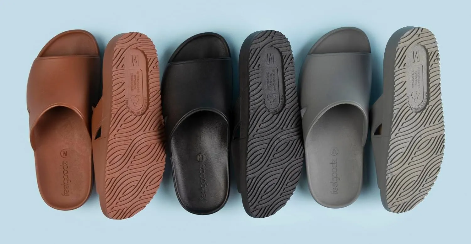 Feelgoodz Unisex Bonsai Sustainable Spa/Shower Non-Slip Slide Sandals