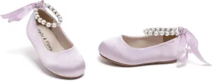 Felix & Flora Girls Toddler Little Ballet Shoes - Flower Girls Mary Jane Flats Dress Shoes Party Wedding