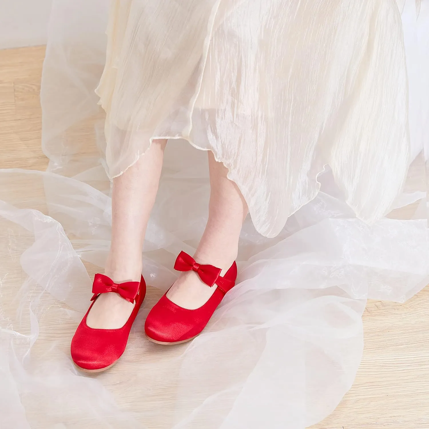Felix & Flora Toddler Flower Girl Dress Shoes - Girl Ballet Flats Party School Shoes Wedding