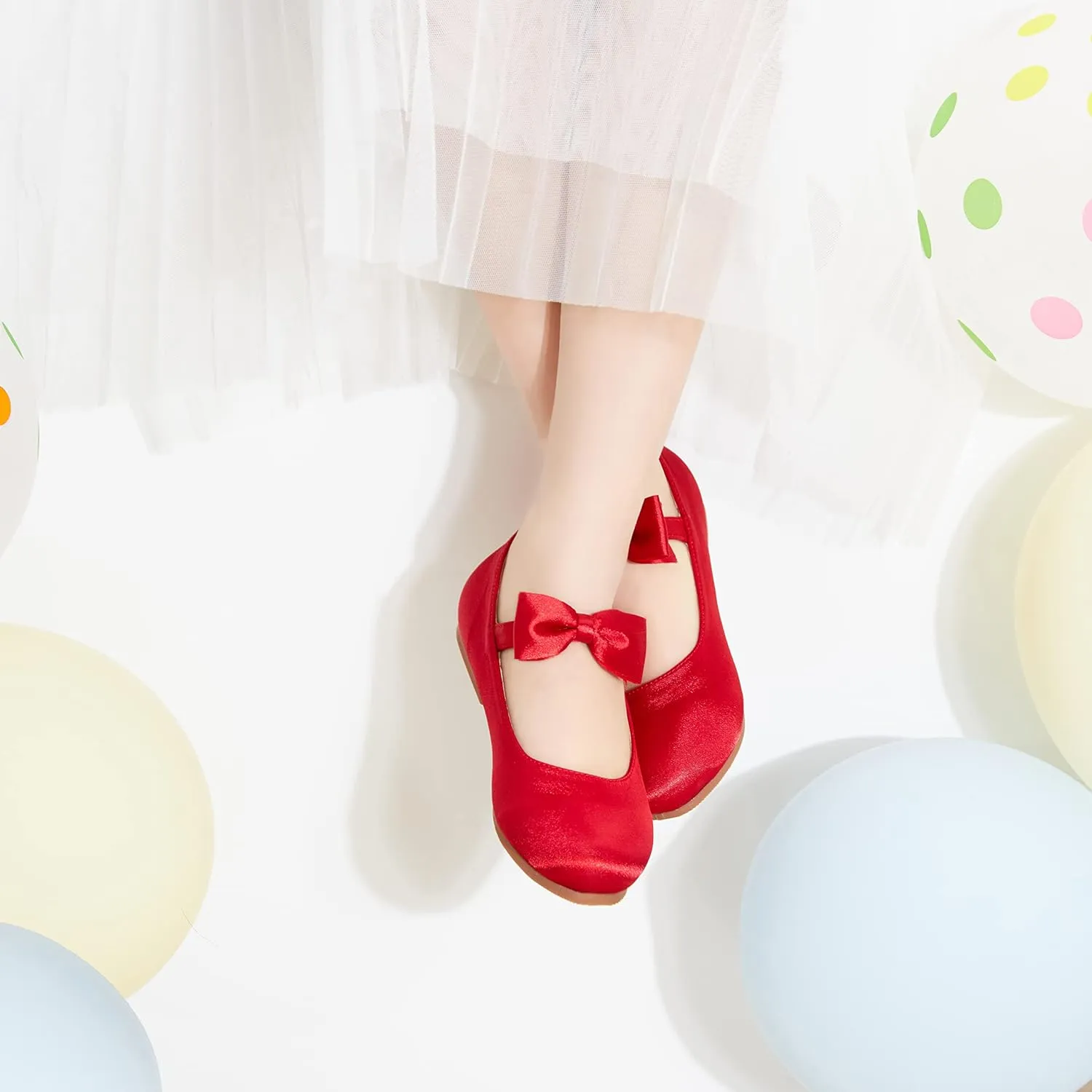 Felix & Flora Toddler Flower Girl Dress Shoes - Girl Ballet Flats Party School Shoes Wedding