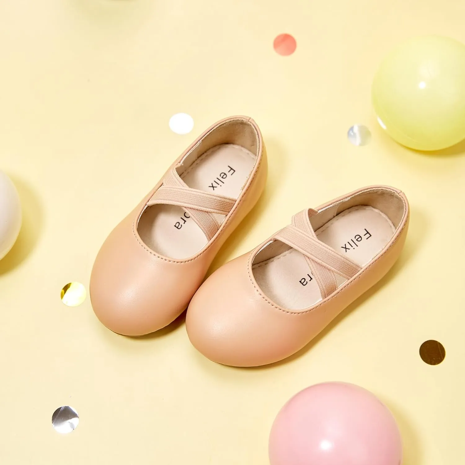Felix & Flora Toddler Girl Dress Shoes - Flower Girl Ballet Mary Jane Flats Party School Wedding