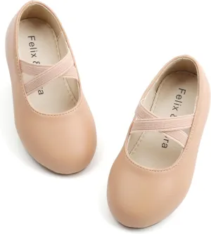 Felix & Flora Toddler Girl Dress Shoes - Flower Girl Ballet Mary Jane Flats Party School Wedding