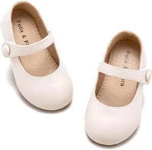 Felix & Flora Toddler Girl Dress Shoes - Flower Girl Ballet Mary Jane Flats Party School Wedding