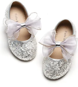Felix & Flora Toddler Girls Dress Shoes - Little Girl Ballet Mary Jane Flats Party School Wedding