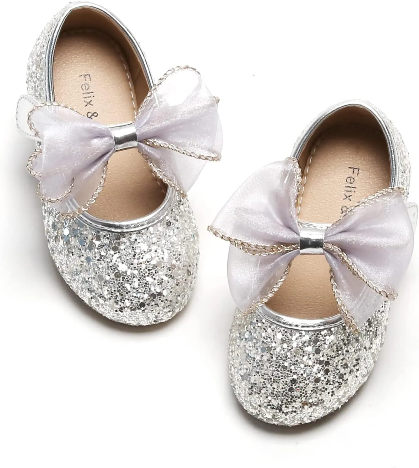 Felix & Flora Toddler Girls Dress Shoes - Little Girl Ballet Mary Jane Flats Party School Wedding