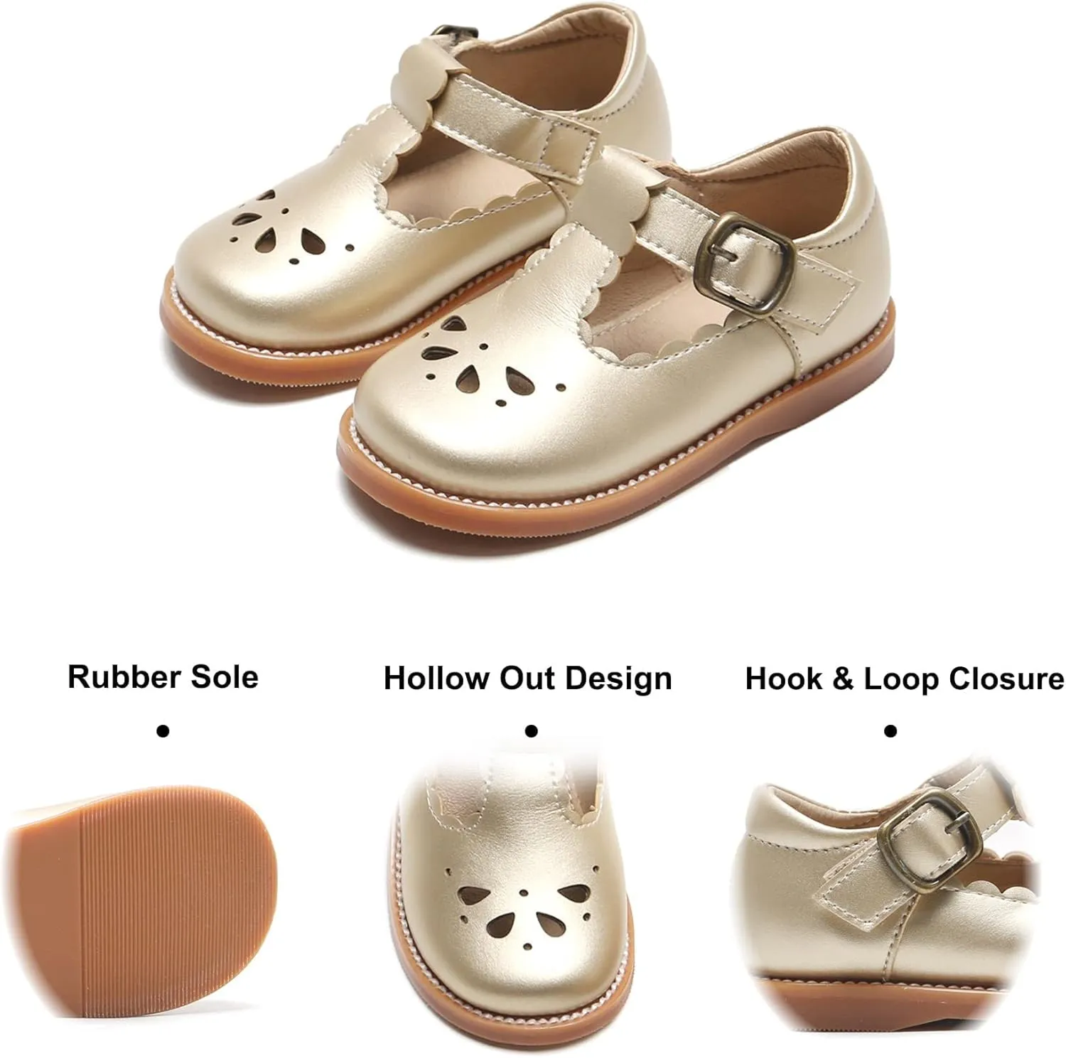 Felix & Flora Toddler Little Girl Mary Jane Dress Shoes - Ballet Flats for Girl Party School Shoes
