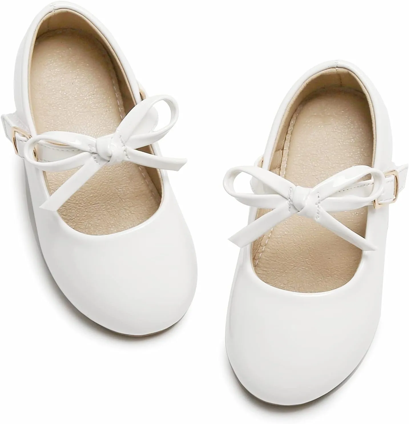 Felix & Flora Toddler Little Girls Dress Shoes - Flower Girls Mary Jane Flats Ballet Shoes Party Wedding