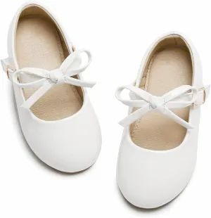 Felix & Flora Toddler Little Girls Dress Shoes - Flower Girls Mary Jane Flats Ballet Shoes Party Wedding
