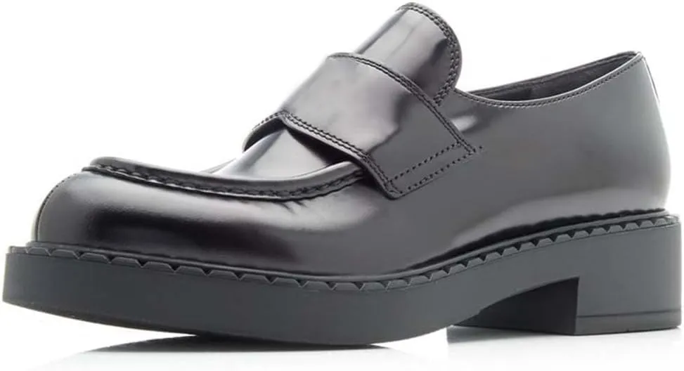 FYS Women Closed Round Toe Block Low Heel Loafers Slip on Platform Oxfords Shoes Uniform Dress Outfit Office Work Shoes Size 4-15 US