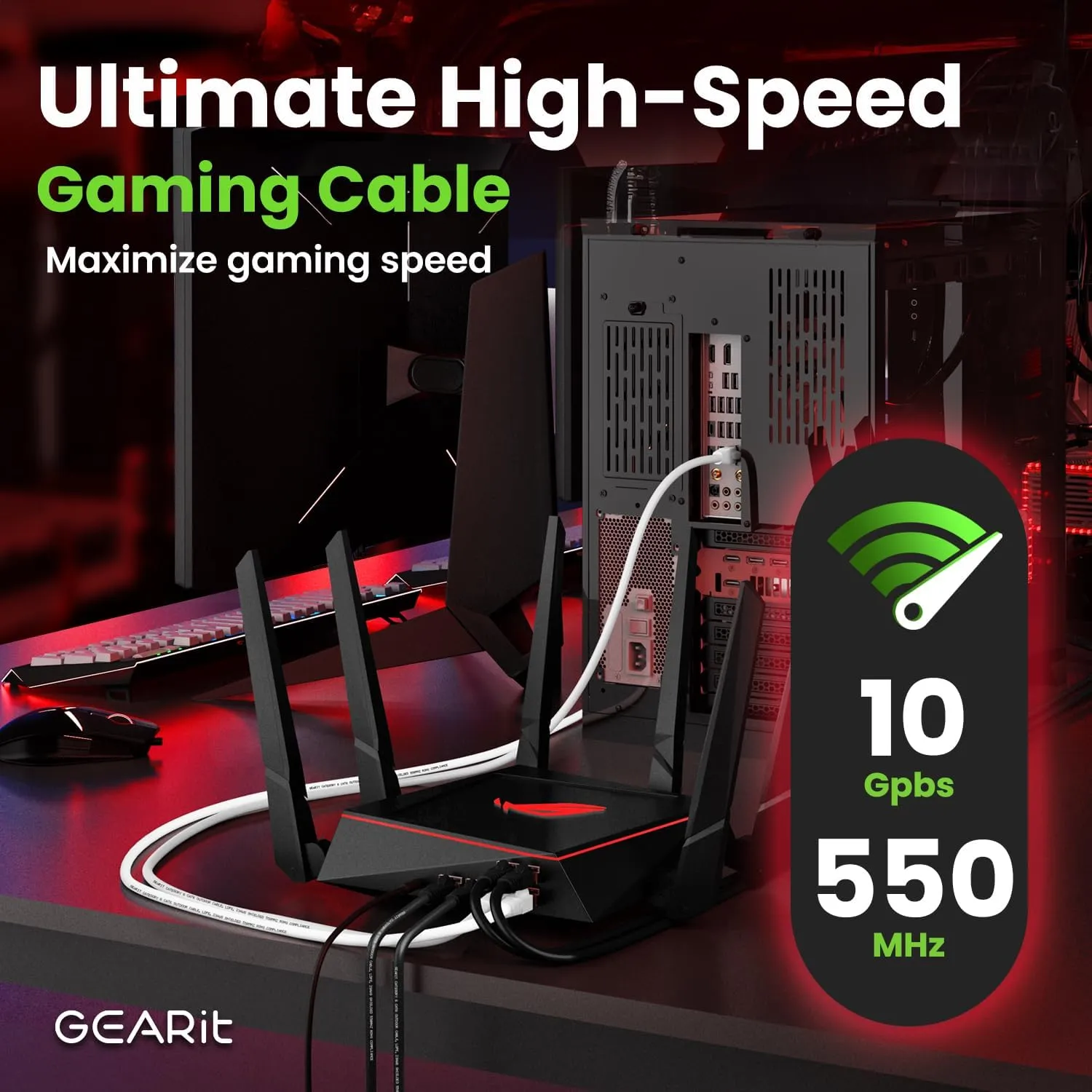 GEARit Cat6 Outdoor Ethernet Cable (150ft) 23AWG Pure Copper, FTP, LLDPE, Waterproof, Direct Burial, In-Ground, UV Resistant, POE, Network, LAN, Internet, Cat 6, Cat6 Cable - 150 Feet
