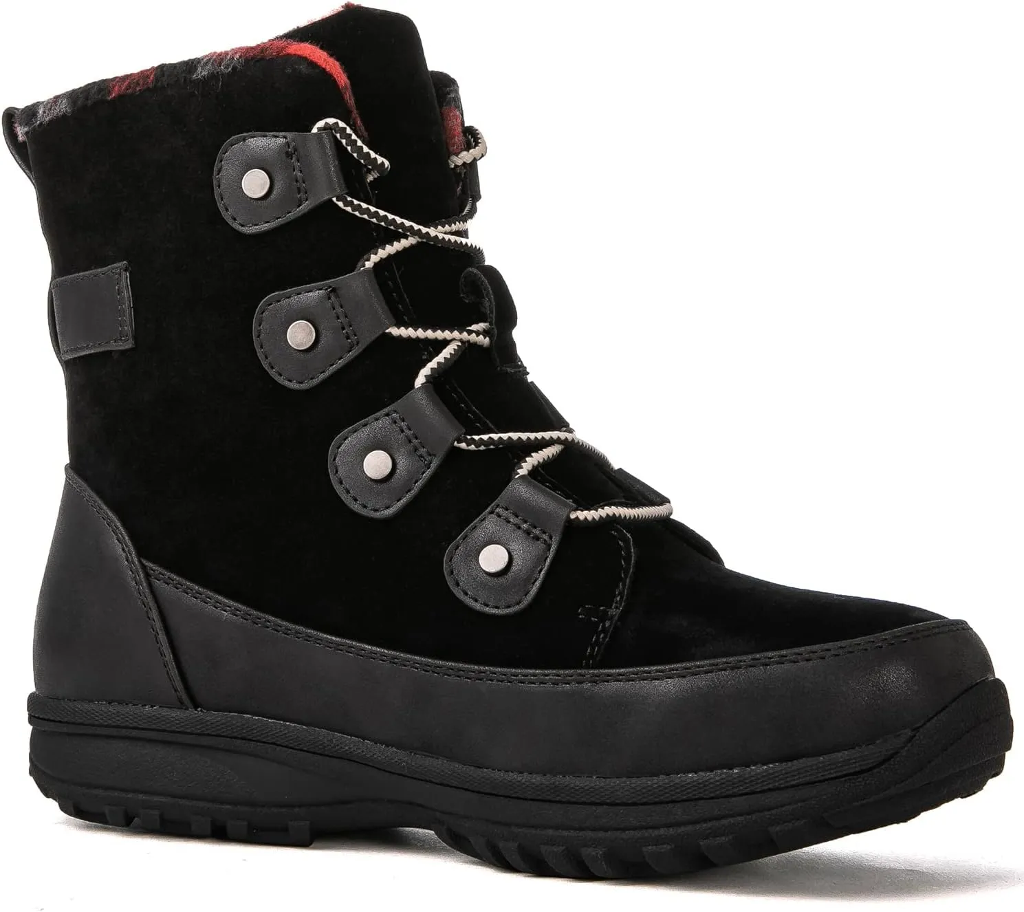 GLOBALWIN Women's Snow Boots Mid Calf Warm Winter Fashion Boots Comfortable Lace-UpWaterproof Boots Insulated Non-Slip Outdoor Shoes for Women